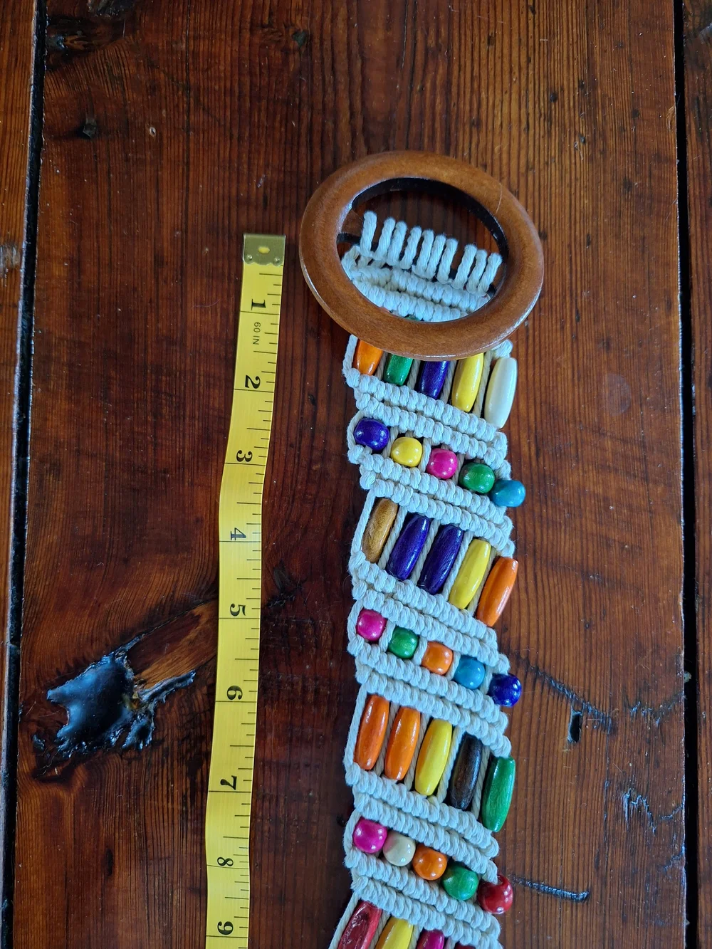 Multicolor Beaded Macramé Women’s Belt